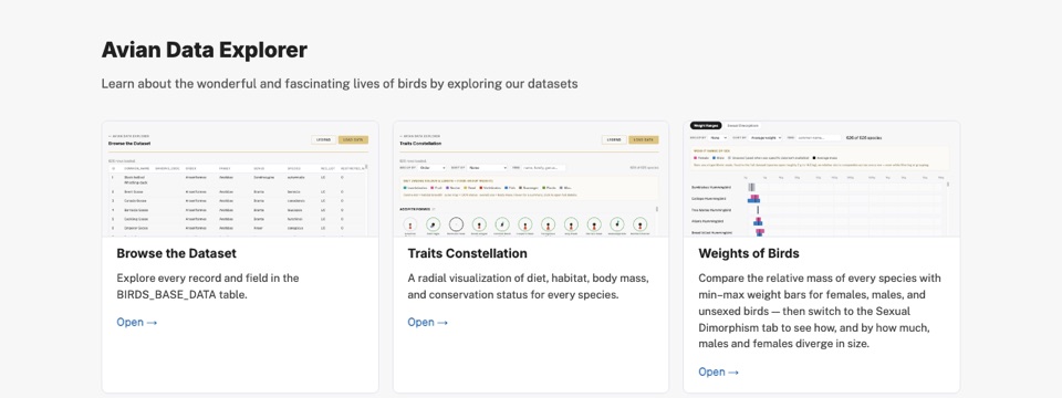 Avian Data Explorer